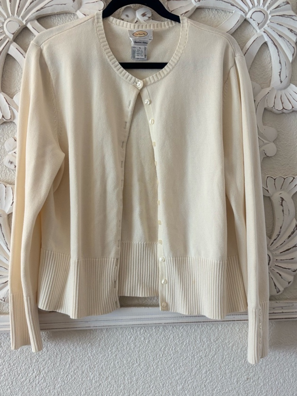 ✨Vintage Talbots✨Egyptian Cotton Cardigan Sweater - EUC - Size XL - Rare Find